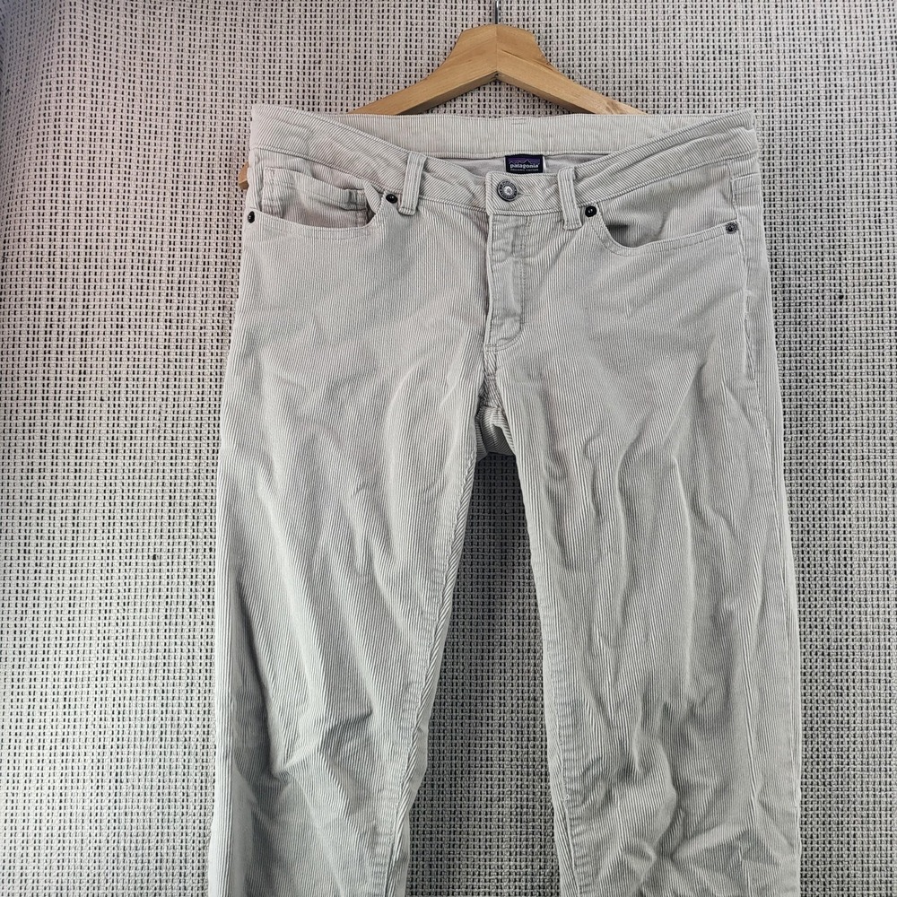 Patagonia Pants‎ Womens 28 Beige Corduroy Straight Leg Stretch Organic Cotton